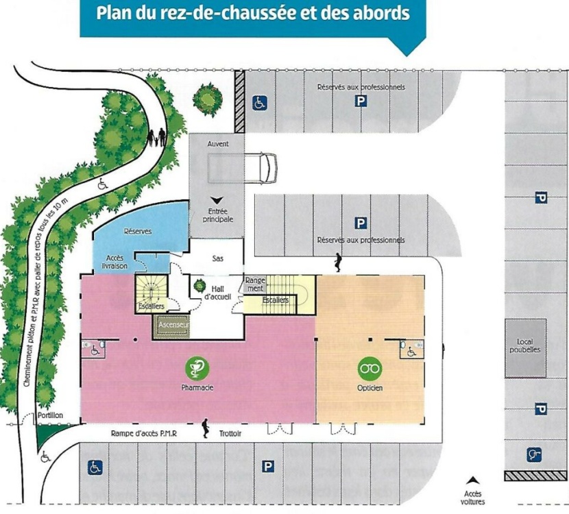 Plan du RDC de la maison de santé de SVT